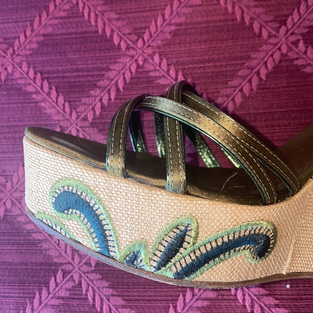 Nicole Miller SUMMER Platform Shoes SANDALS 10 B 10B comes in original box - Picture 3 of 4